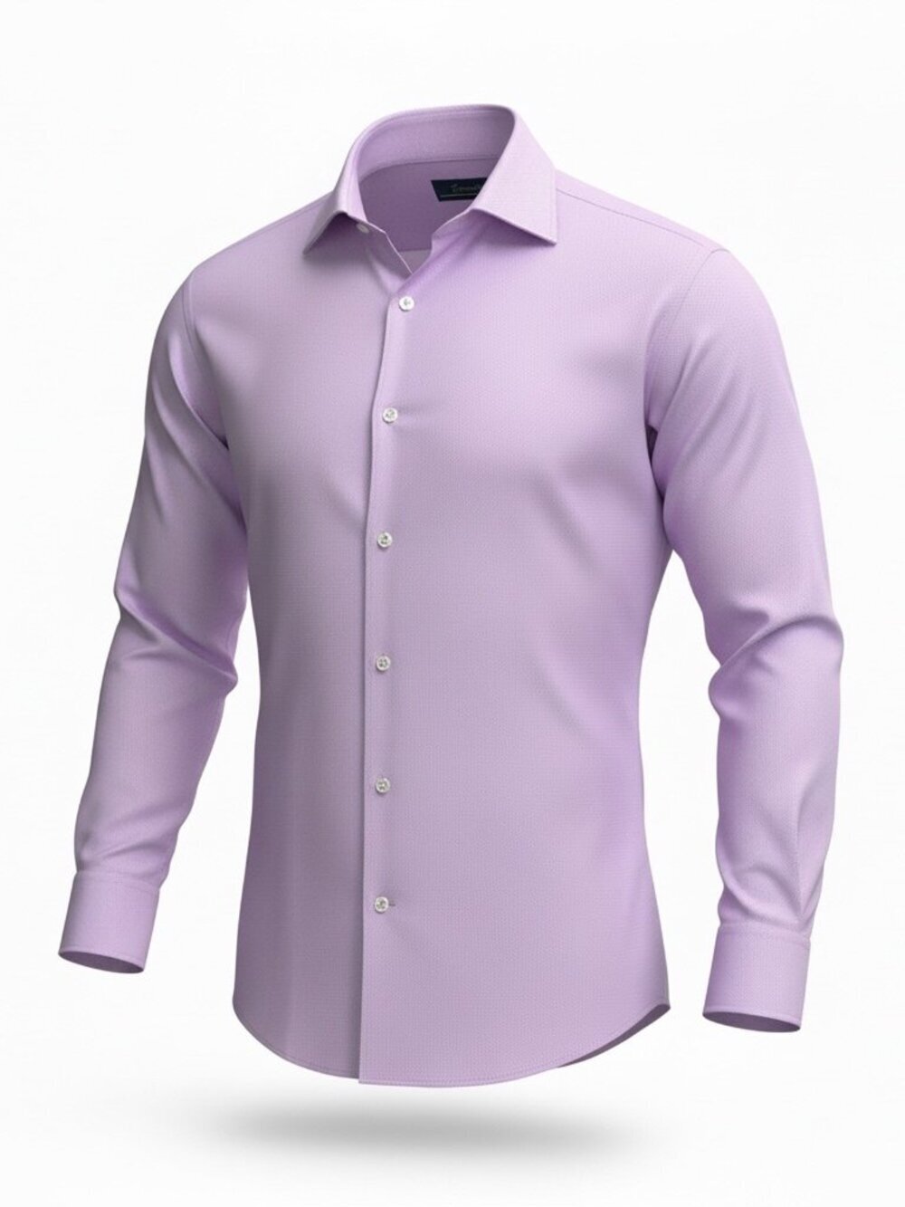 Faconnable Men's Shirt Lavender Pin Dot Dress Business Size 16/34 USA Made